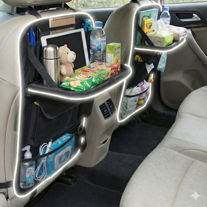 모노리 테블릿거치 차량용 킥커버 뒷자석 수납 정리 다용도  테이블