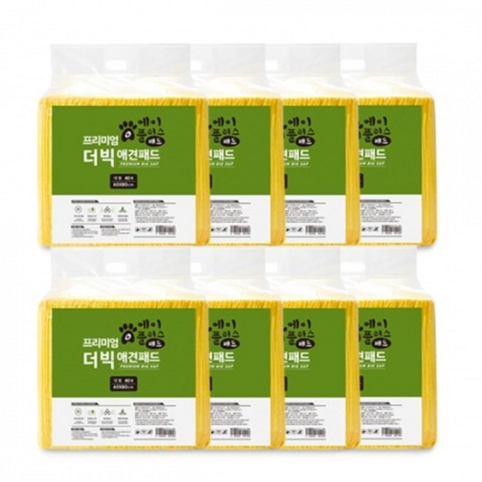 에이플러스 프리미엄 더빅 대형 애견 배변패드 40매 8개 60x80cm, 8개