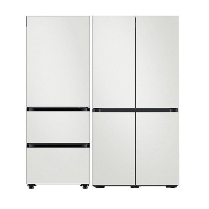 냉장고김치냉장고세트 삼성 비스포크 냉장고 김치냉장고 세트 코타화이트 RF60B91C3K32W