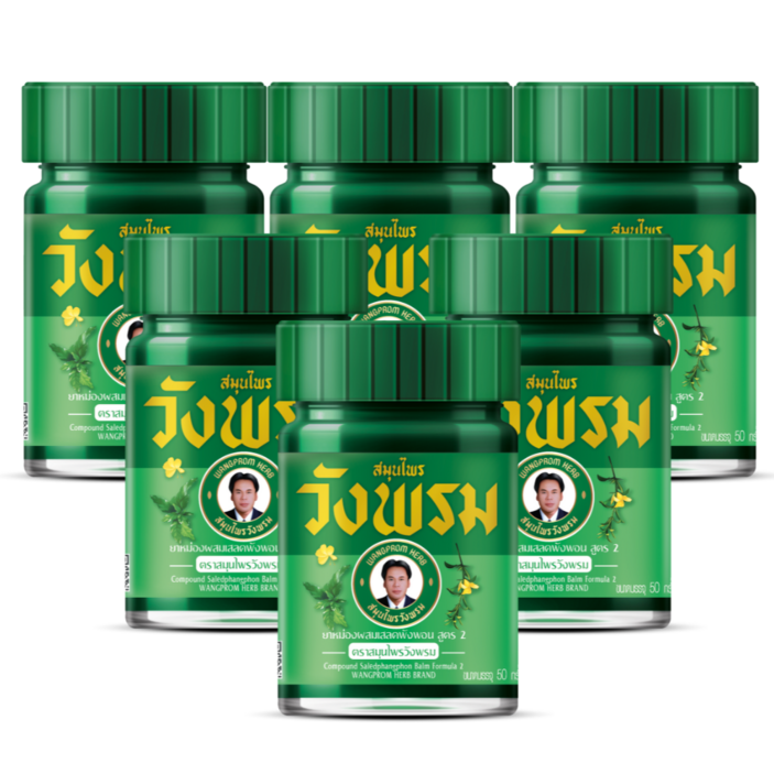 공식수입 태국 왕프롬 허브 야몽 그린밤, 6개, 50g