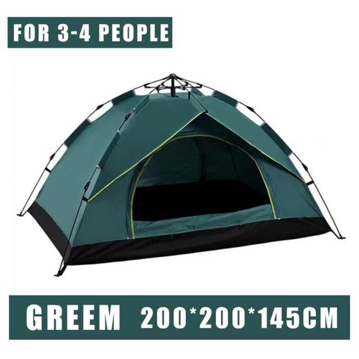캠핑 텐트 1-2인용 텐트 3-4인 - 을 위한 휴대용 간단한 가족 방풍 패브릭 캐빈 야외 하이킹 배낭 여행 여행
