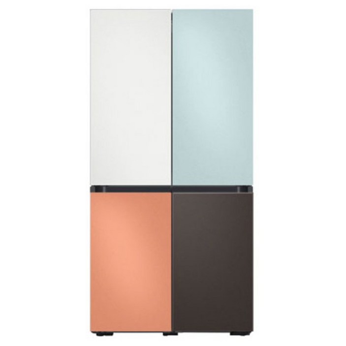 삼성전자 비스포크 냉장고 4도어 키친핏 RF60B91U2AP 615 L, 색상조합형