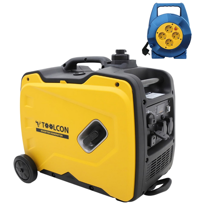 정격출력3KW 최대출력3.3KW 저소음 발전기 인버터 휴대용 가솔린 15M전선릴 증정