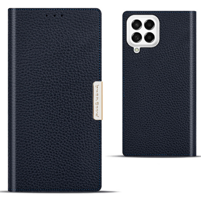 갤럭시 퀀텀3 / M53 - 오플레더락 천연소가죽 마그네틱 플립 케이스