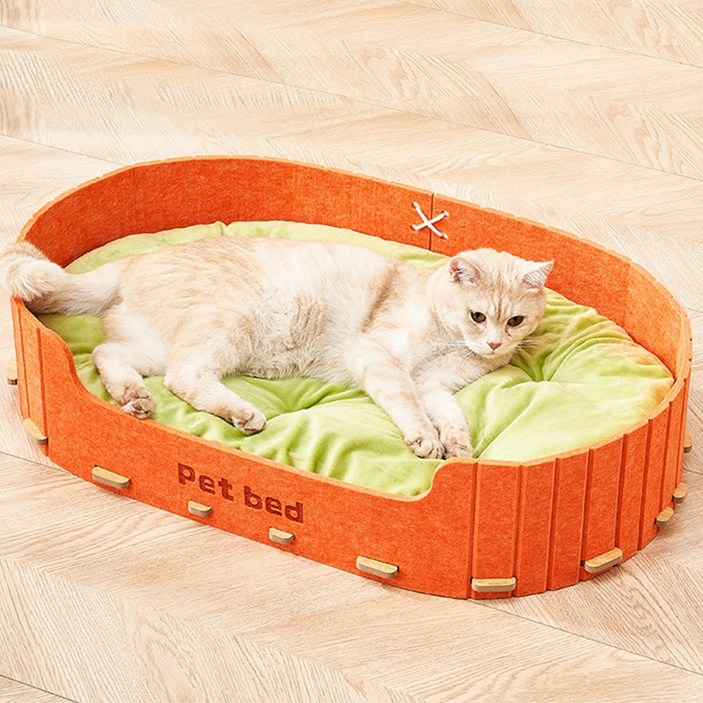 메일캣 고양이 펠트 베드, 오렌지, 1개