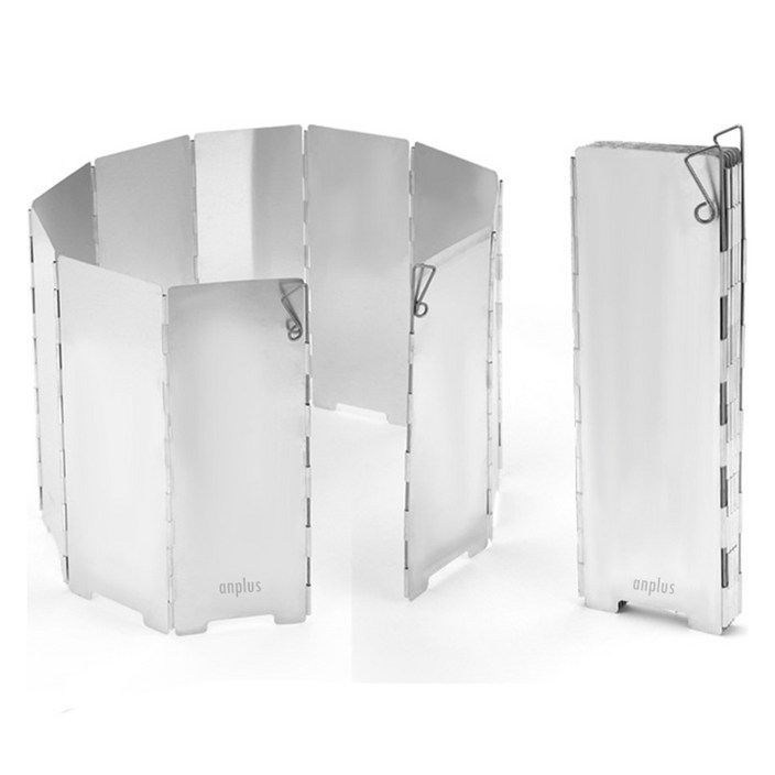 앙플러스 캠핑용 10단 버너 바람막이 + 파우치 세트, 단일색상, 1세트