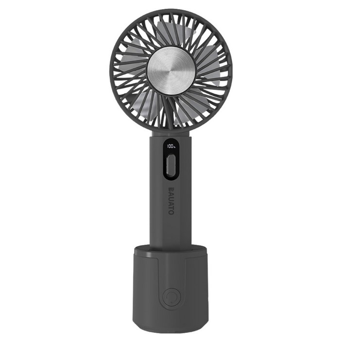 바우아토 무선 저소음 미니 회전 거치 급속 대류 냉각 휴대용 손선풍기, D-B-0511, 그레이