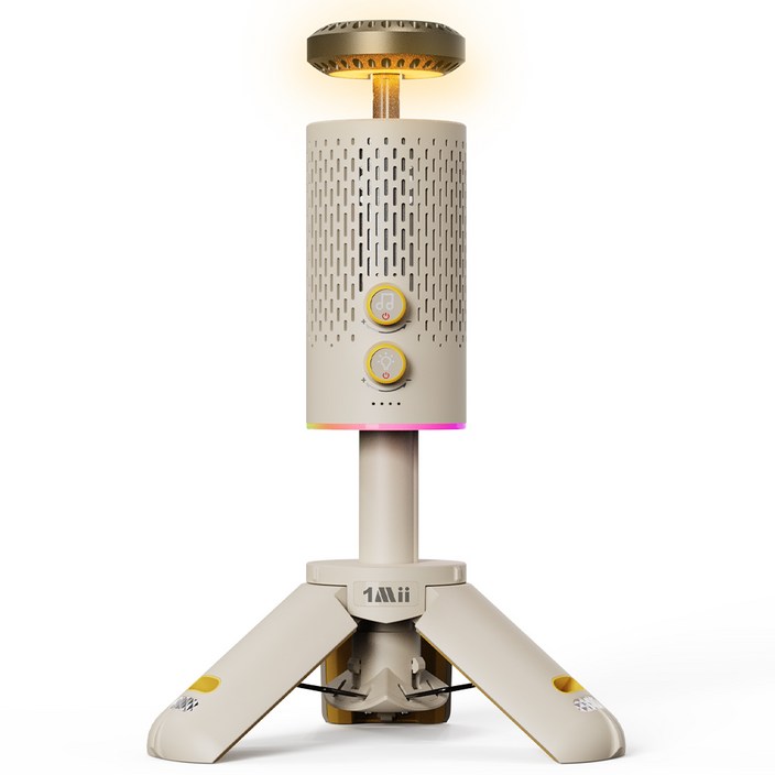 원미 LED 스트레치 랜턴 블루투스 스피커 12500mAh, 베이지, 1개