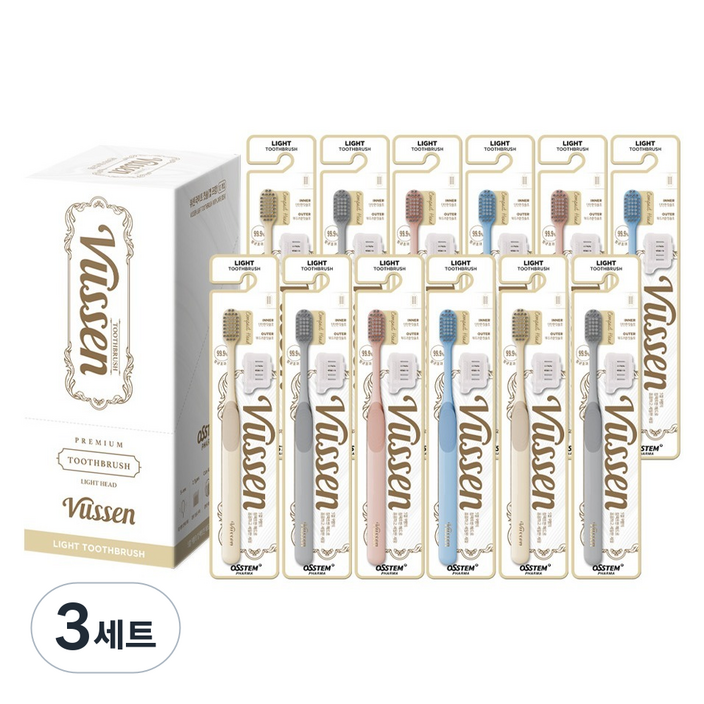 뷰센 라이트 칫솔 4종, 12개입, 3세트