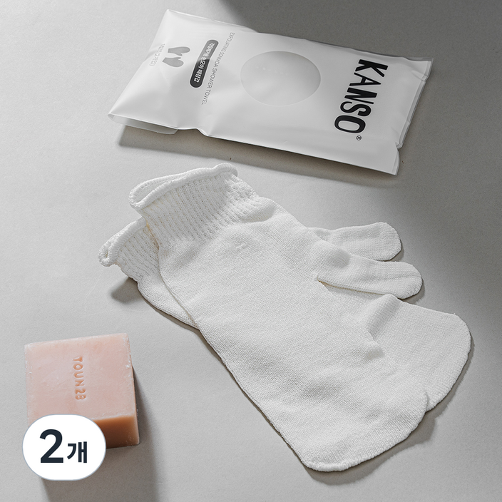 간소 각질만 부드럽게 제거하는 손모아 때장갑, 네이처 화이트, 2개, 2개입