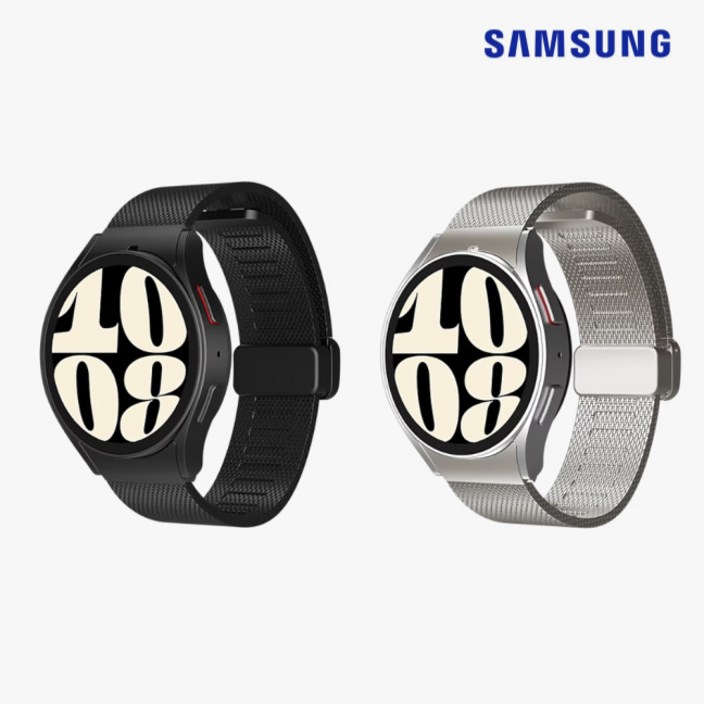 삼성 정품 갤럭시 워치6 44mm 밀레니즈 스트랩 GP-TYR940SAA, 실버