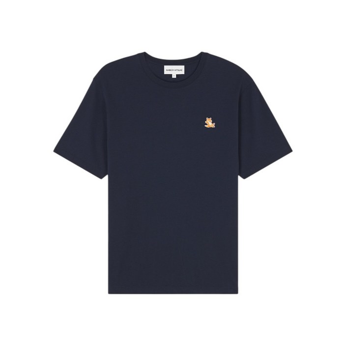 공식정품 메종 키츠네 24 남성 반팔티 칠렉스 폭스 패치 레귤러 반팔 티셔츠 잉크블루