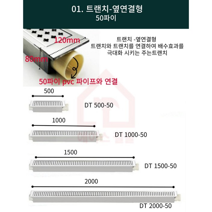 국산 올스텐 주방 욕실 샤워실 트렌치 측면배수 배수트렌치