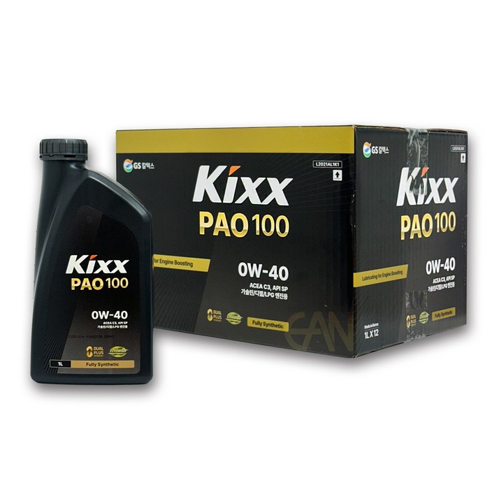 킥스파오 KIXX PAO 100 SP 0W40 구 PAO1 합성 가솔린 디젤 LPG 엔진오일, 1L, 0w40, 10개