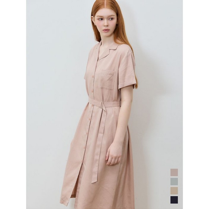 쉬즈미스 소피아 썸머 롤업 벨티드 원피스 택가격 328000원