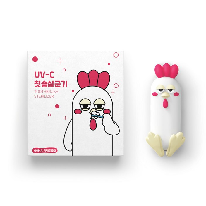 셀프미 고마즈 칫솔살균기 동물 캐릭터 4종 가정용 무선 UVC LED 건조기 걸이