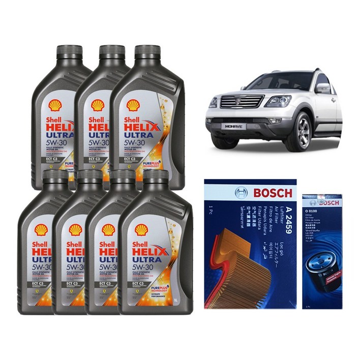 한국 쉘정품 모하비 디젤 합성엔진오일 패키지 세트