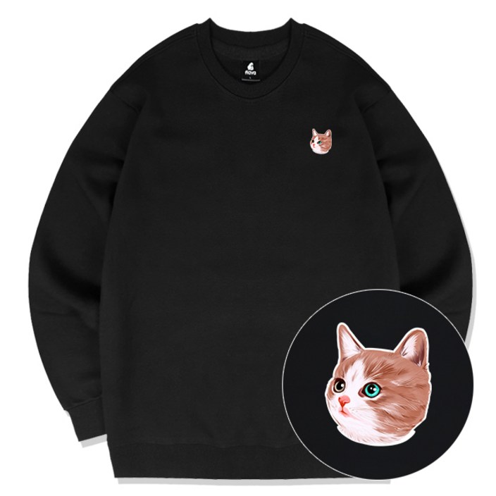 플라바 시그니처 맨투맨 남녀공용 커플 빅사이즈 맨투맨티셔츠 M4XL