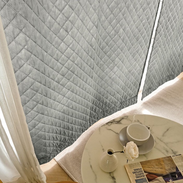 방한용 깔깔이 더블3겹 누빔커튼 1P