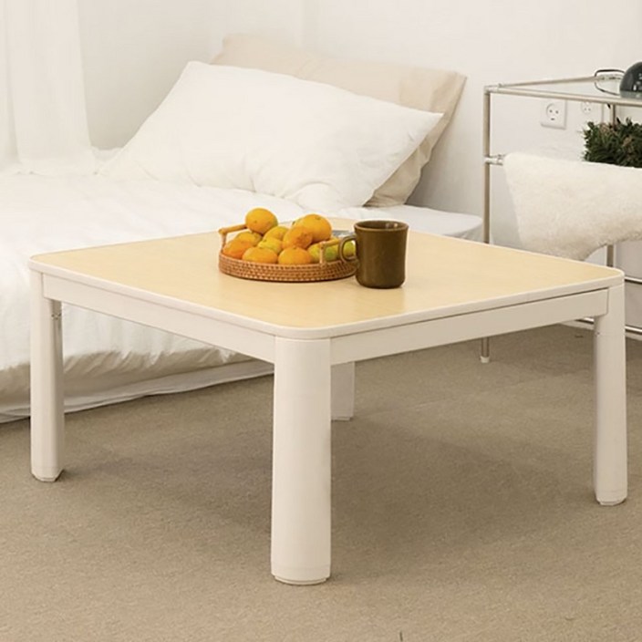 (주)지이라이프 접이식 코타츠 난방테이블KOR-75(F), 화이트