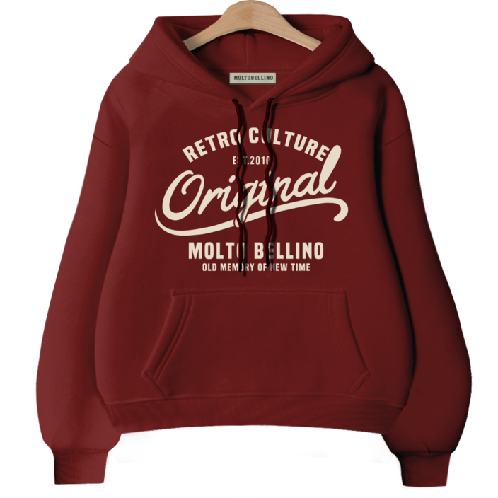 몰토벨리노 오리지널 레트로컬처 여성 오버핏 후드티