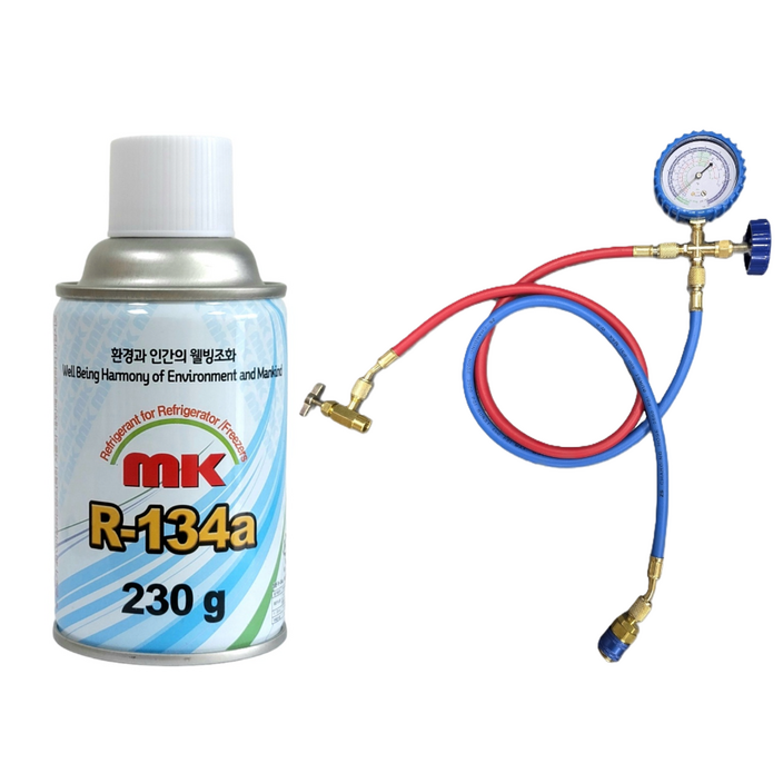 KC인증 자동차 냉매 가스 R134a mk냉매  충전도구 에어컨 성능향상 냉매 보충