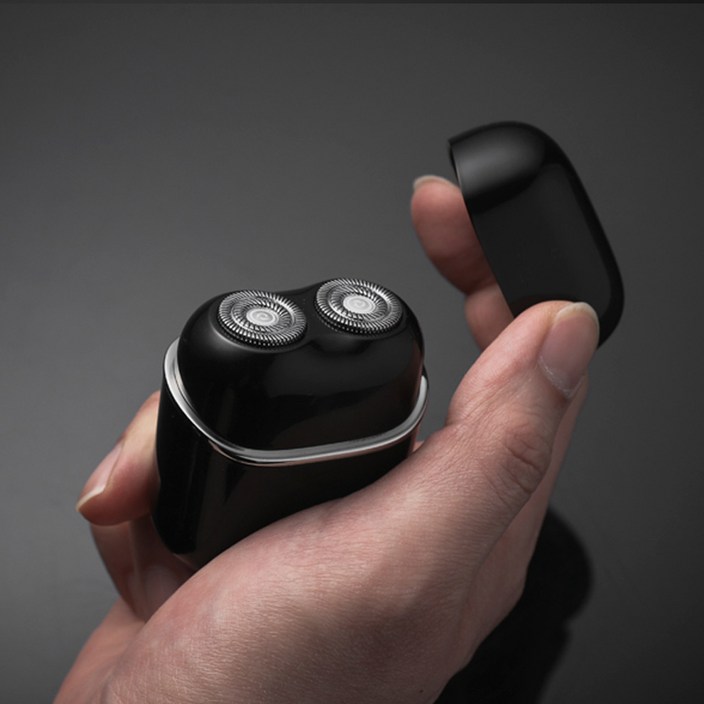 에어팟 디자인 휴대용 전기 충전식 면도기, 블랙