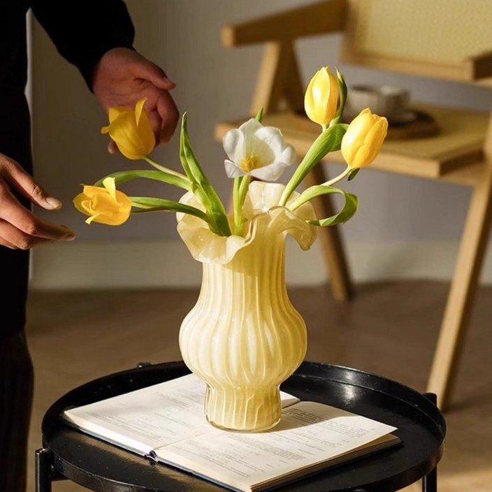 와이즈 프란체 플라워 베이스 화병, 포슬린 아이보리