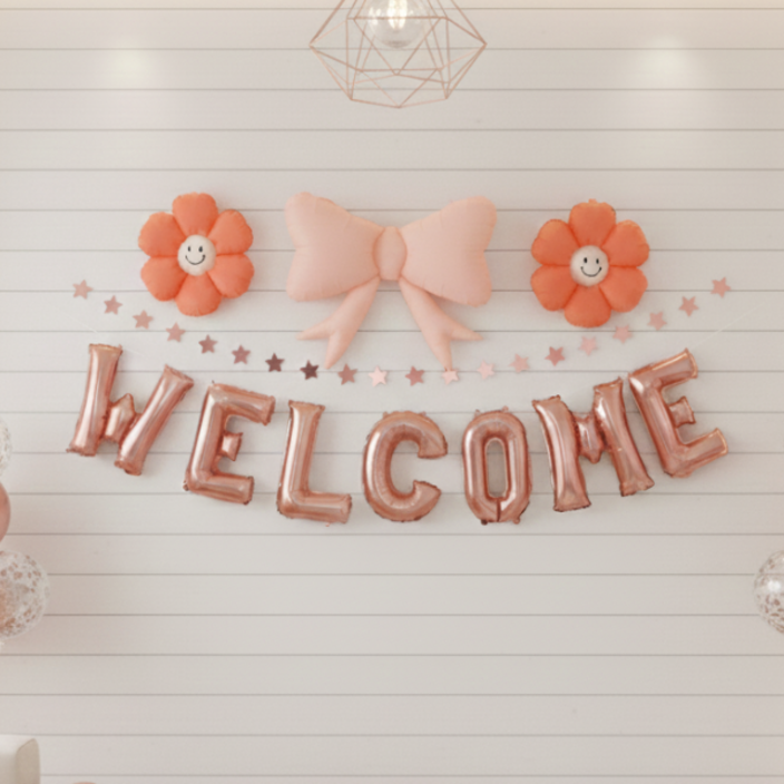 WELCOME 웰컴 풍선세트 베이비샤워 집들이 입학 축하 파티 이벤트