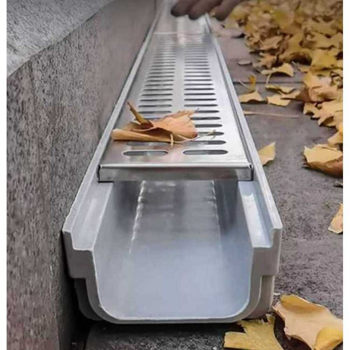 luckyfriend 배수 트렌치 U자형 도랑 주방 발코니 하수구 선형 스텐