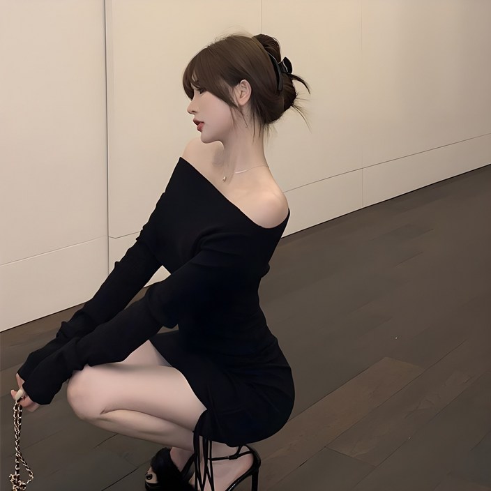 피어니스트 스트링 오프숄더 원피스 피어니스트 스트링 오프숄더 원피스