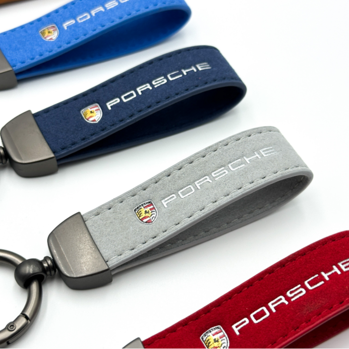 포르쉐 호환 최고급 가죽 소재 키체인 키링 키홀더 스트랩 선물용 박스패키지 동봉