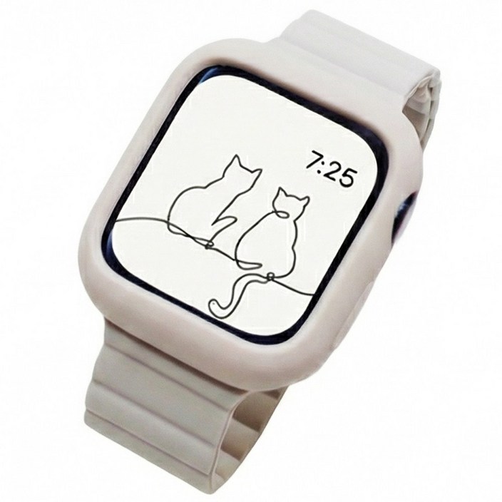 아이비온 애플워치 호환 마그네틱 실리콘 스트랩 + 케이스 세트