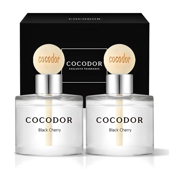 코코도르 우드볼 차량용 디퓨저 50ml 2개입, 블랙체리, 1세트