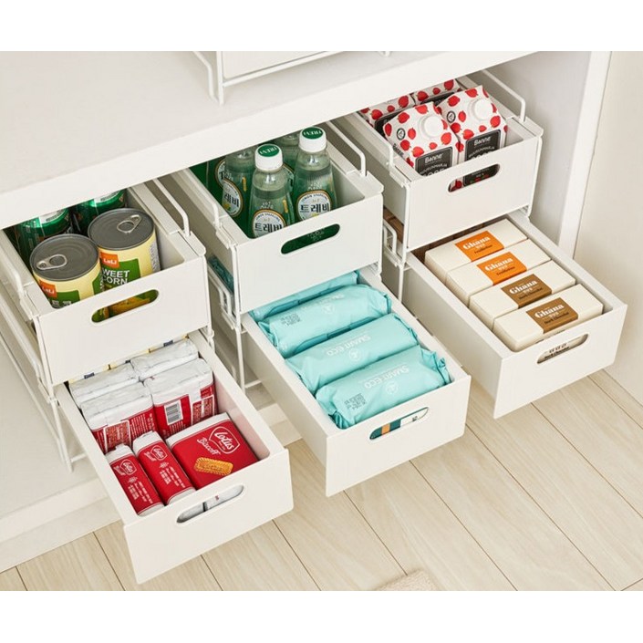 위즈홈 앤스택 슬라이딩 적층 수납함