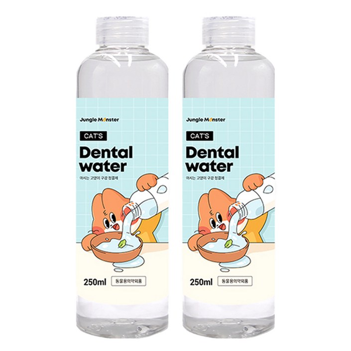 정글몬스터 캣 덴탈워터 구강청결제, 250ml, 2개 정글몬스터 캣 덴탈워터 구강청결제, 250ml, 2개
