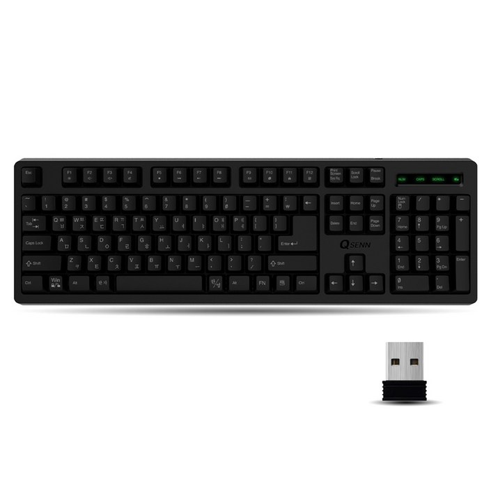 큐센 무선 일반형 키보드  키스킨 세트