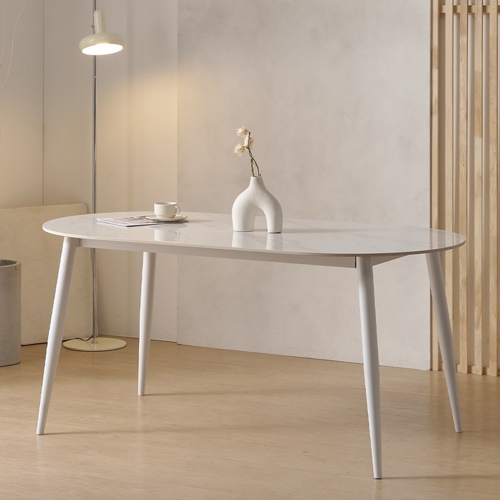 파로마 루미 1800 세라믹 타원 식탁 테이블 방문설치