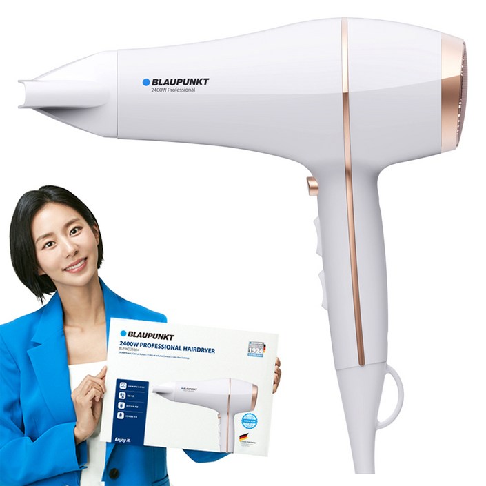 블라우풍트 전문가용 6step 풍속조절 초고출력 헤어 드라이어 BLP-HD2500W 2400W, White