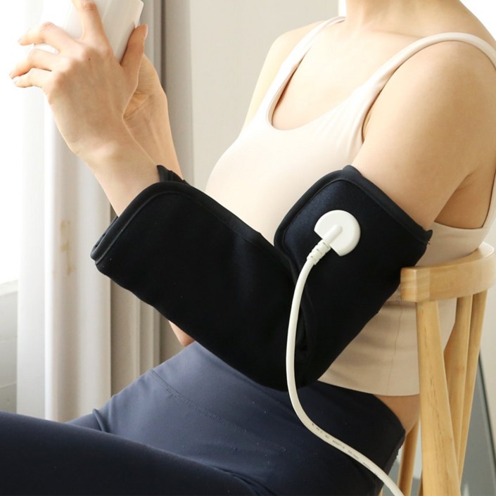 테슬테즐 전기 온열 팔꿈치 찜질기 프리미엄, PE-A1, 네오플랜 블랙