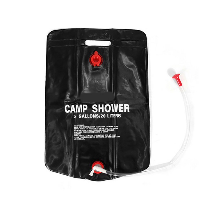 휴대용 이동식 캠핑 샤워기 20L, 블랙, 1개 20221012