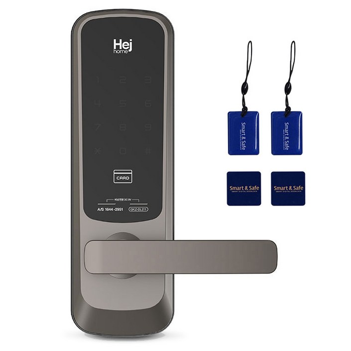 헤이홈 스마트 무타공 손잡이 있음 도어락 GKZDL211