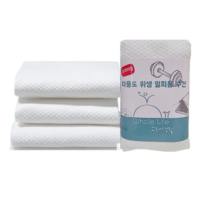 고래생활 다용도 위생 일회용 수건 100g 비스코스 프리미엄 10p