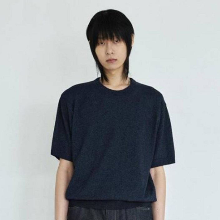 미나브 남성용 쿨링부클 라운드 반팔 니트 MMGSMRT121