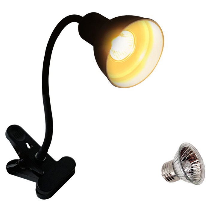 아마존 파충류 양서류 할로겐 클립타입 조명 + 램프 세트 25W AMZ-C07