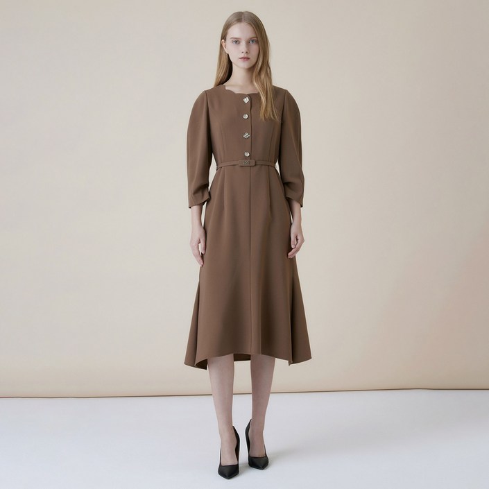 케이엘바이린 뉴플리 장식단추 원피스