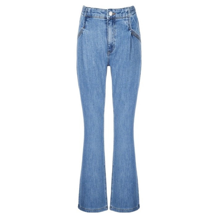 게스 여성용 자카드 다이아 포인트 플레어 부츠컷 팬츠 YP2D6087