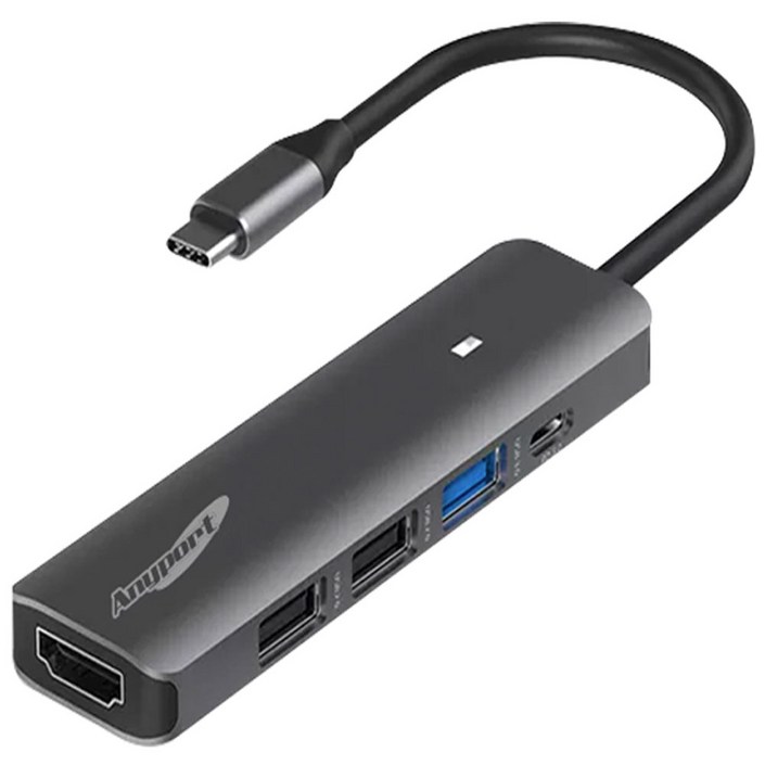 애니포트 5포트 C타입 맥북 삼성 덱스 미러링 멀티포트 USB 허브 APTC51PH, 혼합색상 애니포트 5포트 C타입 맥북 삼성 덱스 미러링 멀티포트 USB 허브 APTC51PH, 혼합색상