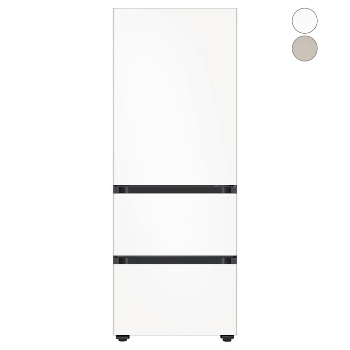 색상선택형 삼성전자 비스포크 313L 3도어 키친핏 김치플러스 냉장고 방문설치