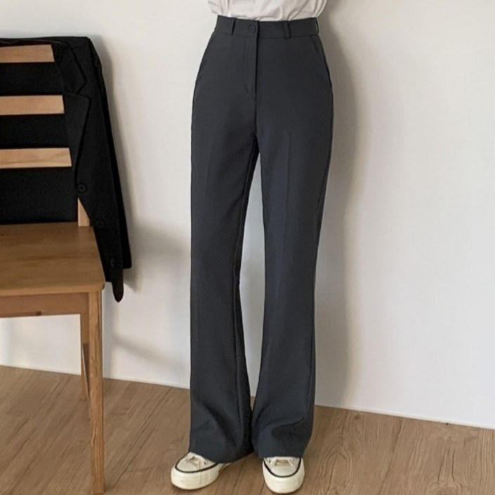 토마토팩토리 여성용 패리스 스판 세미 부츠컷 슬랙스 롱